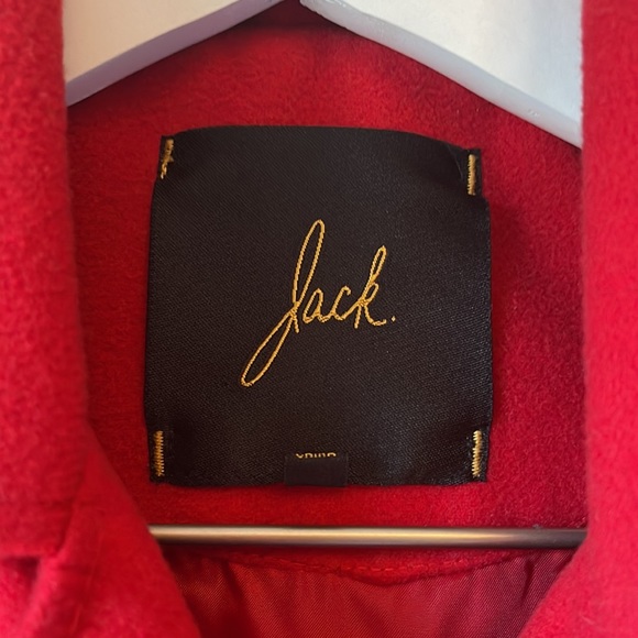 Jack Fleece Red Pea Coat Like New XS/0 - Picture 4 of 5